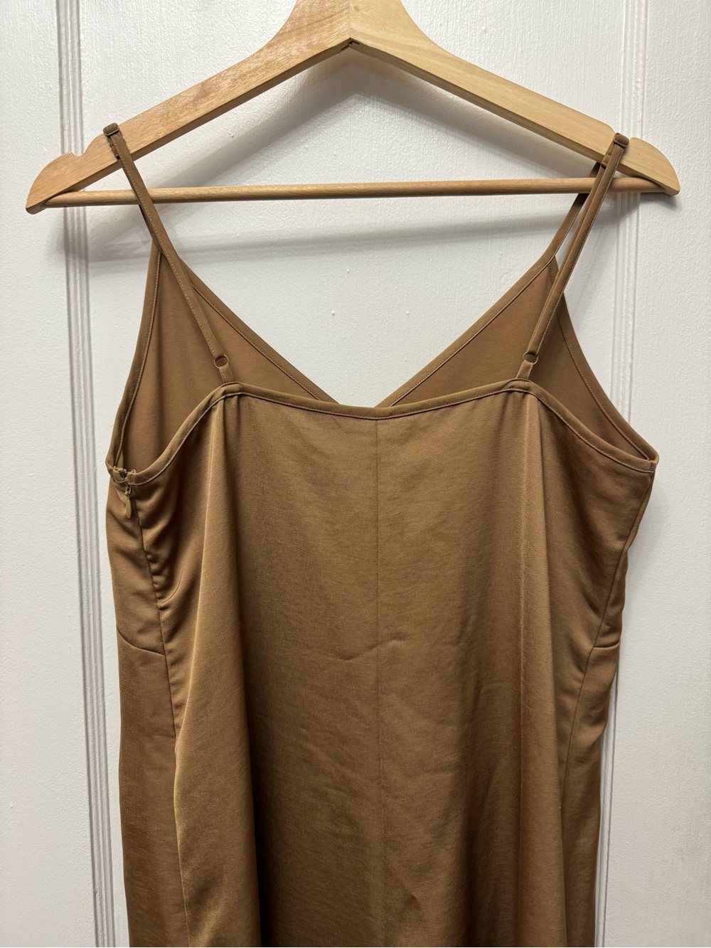Uniqlo Women's Camisole Satin Slip Maxi Dress - Tan/Gold - Picture 7 of 9